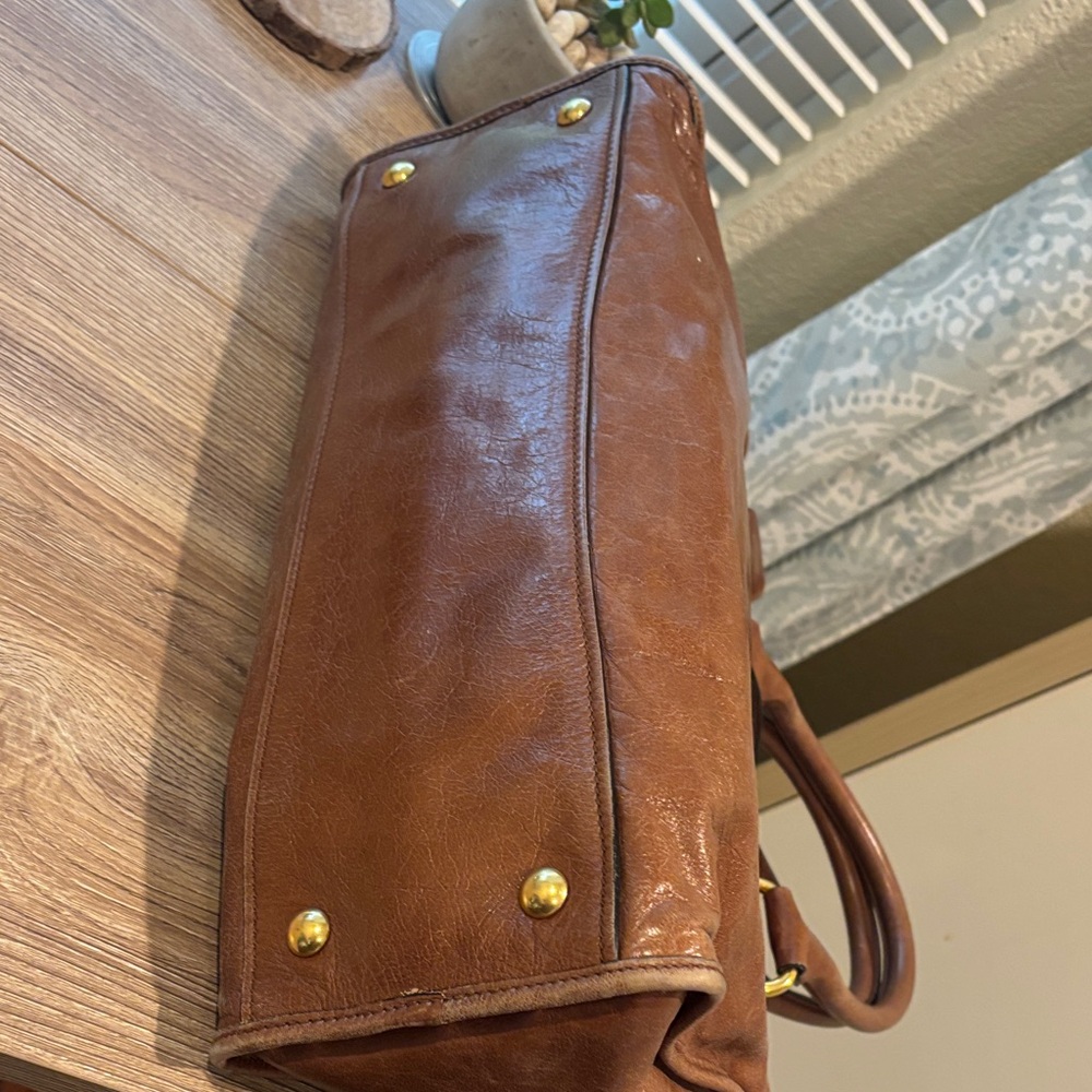 Miu Miu Rich Brown Leather Satchel - Picture 7 of 16